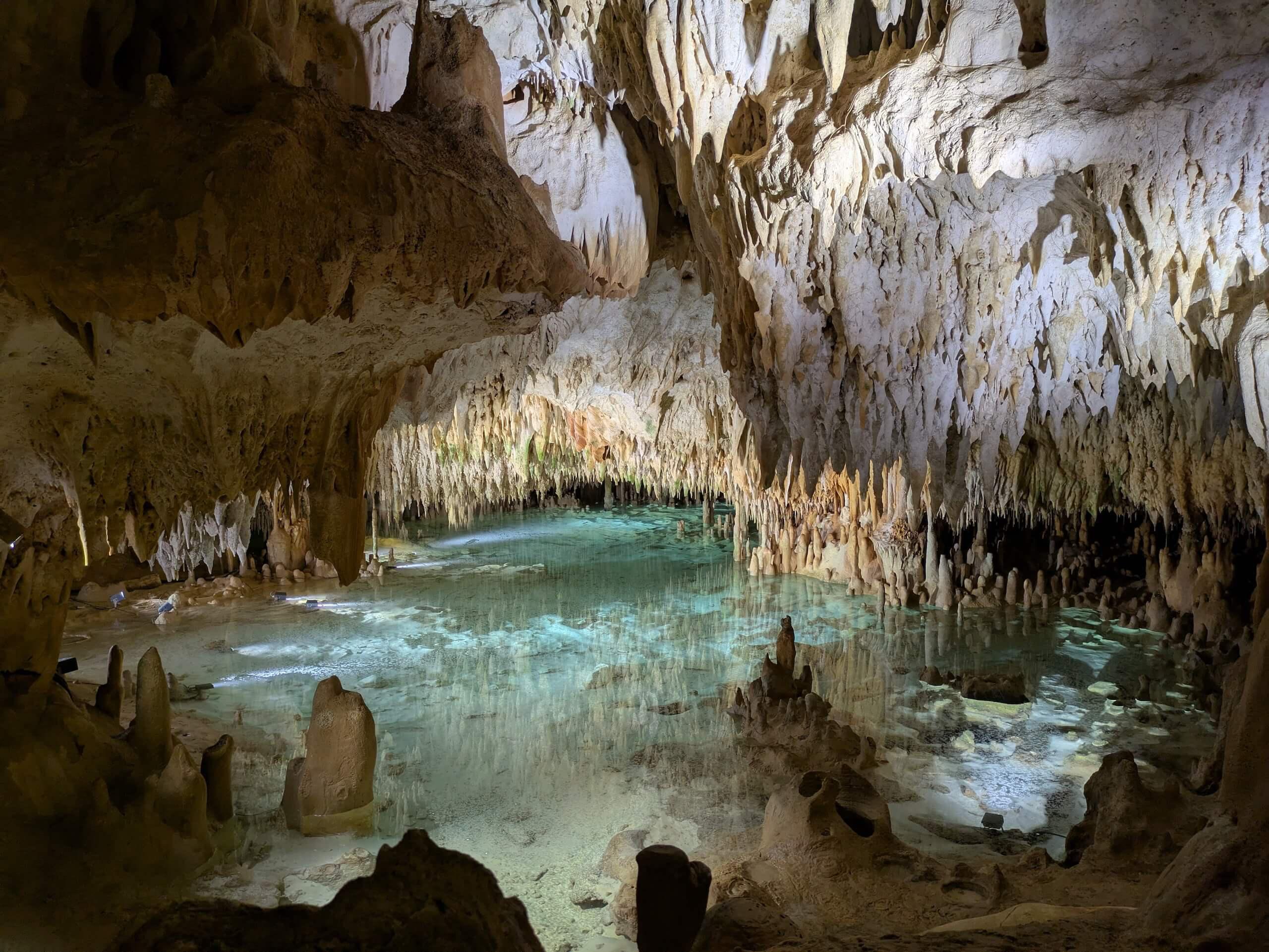 Still water in the lake cave